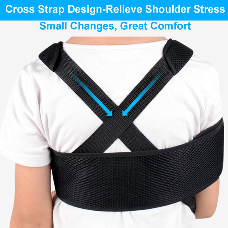 DouHeal Medical Kids Arm Sling, Breathable Material, Ultimate Comfort, Fully Adjustable Rotator Cuff, Elbow Support for Broken, Fractured Arm and Shoulder Injury, Immobilizer Band for Quick Recovery 1 Count (Pack of 1) - BeesActive Australia