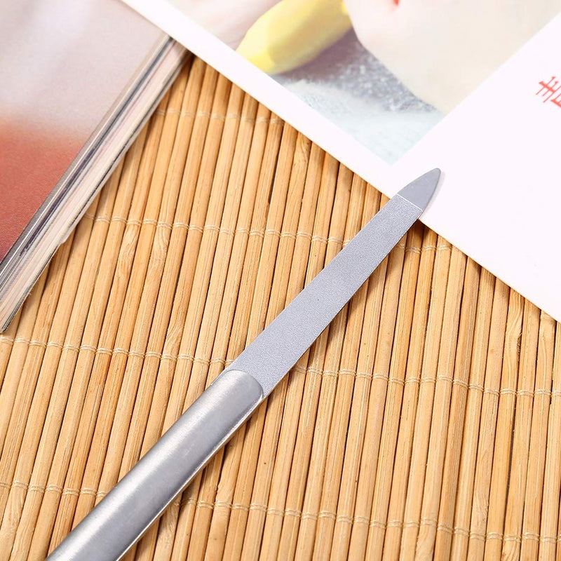 Nail File, Professional Nail File Double Sided Manicure Pedicure Grinding Rubbing Tool Stainless Steel - BeesActive Australia