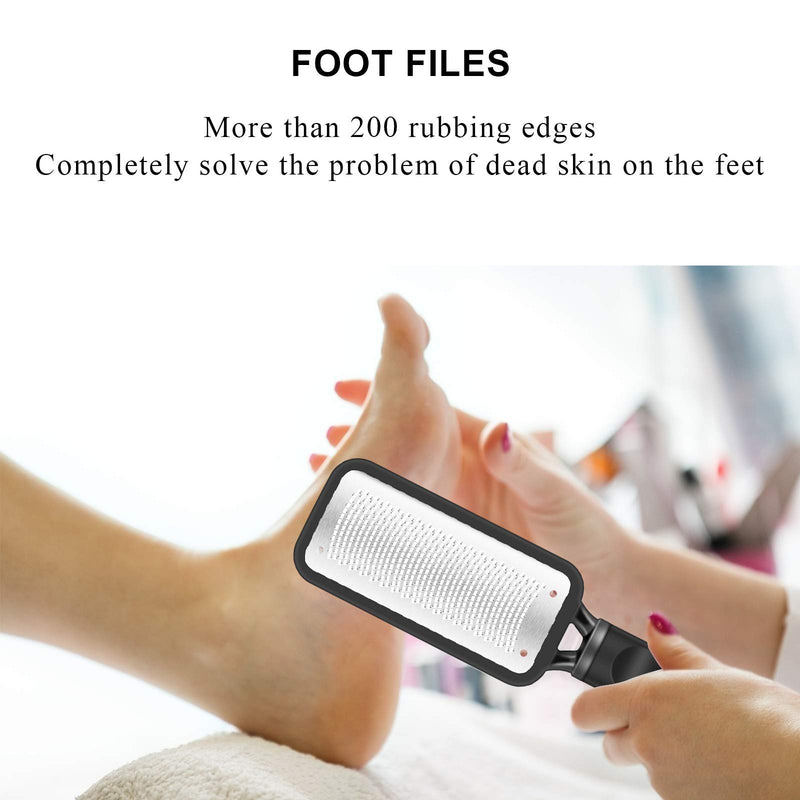 Foot File and Callus Remover, Colossal Foot Rasp Pedicure Metal Surface Tool to Remove Hard Skin, Can be Used on Both Wet and Dry Feet Black - BeesActive Australia