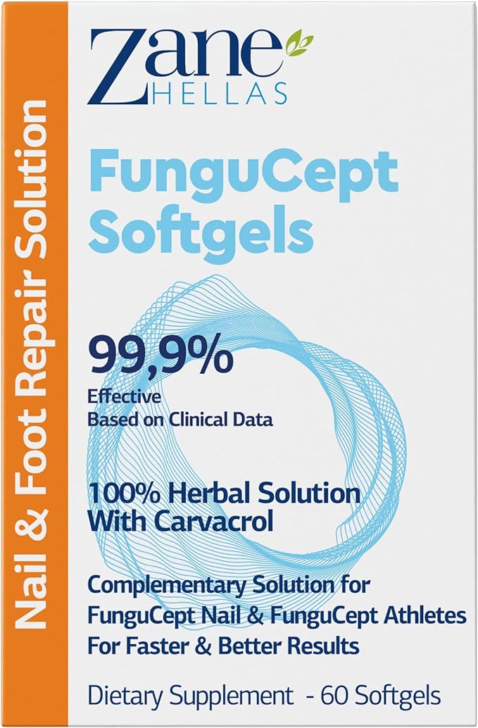 FunguCept Softgels offers a complementary solution with a fungal stop nail solution for quick results. 100% natural, 108 mg carbacool - fast and high effectiveness - 60 capsules Zane Hellas - BeesActive Australia