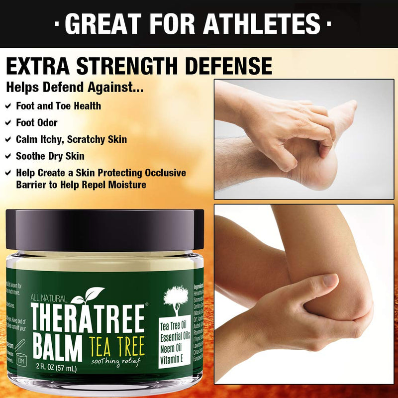 Tea Tree Oil Balm with Neem Oil - Helps Fight Skin Irritation and Helps Soothe Dry, Itchy Skin - by Oleavine TheraTree - BeesActive Australia