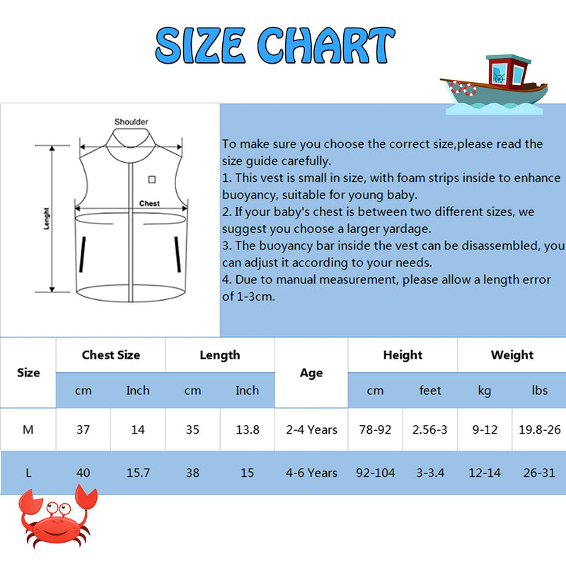 Swim Vest for Kids- Buoyancy Toodle Swimming Jacket for Boys and Girls, Premium Neoprene Baby Swim Vest Infant Swim Jacket for Age 2-6 Years/ 22-50lbs Blue M/ (2-4 Years) - BeesActive Australia