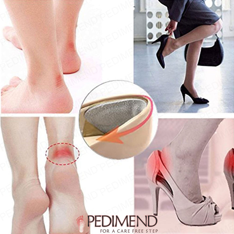 Pedimend™ Shoes Soft Suede Leather Filler Heel Grips For Snug Fit | For Men & Women | Stop Feet Heel Rubbing & Slipping | Self Adhesive Heel Grips - BeesActive Australia