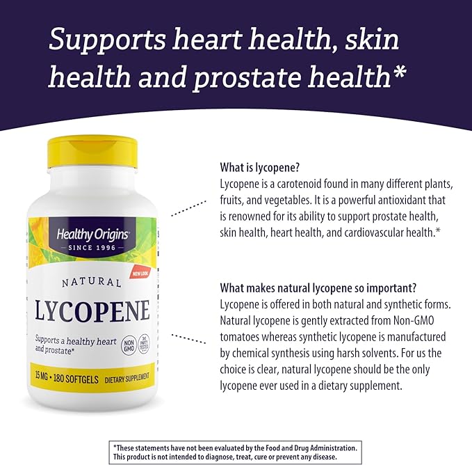 Directly shipped from overseas Healthy Origins Lyc-O-Mato, Lycopene, 180 Sgel - BeesActive Australia