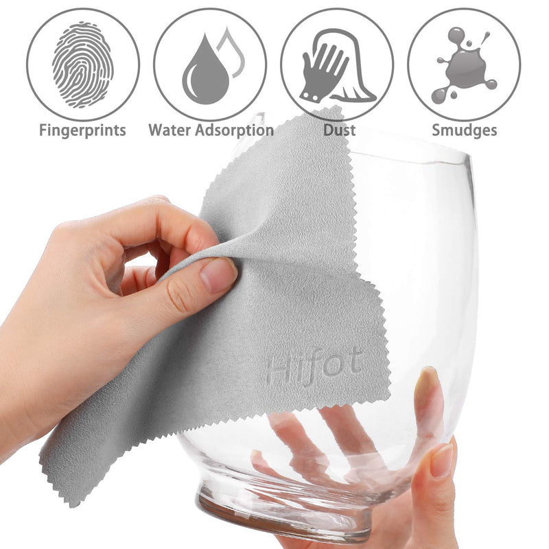Hifot Microfiber Cleaning Cloth 12 Pack,Glasses Cleaning Cloth for Eyeglasses,Spectacles,Sunglasses, Camera Lenses, iPad,Tablets, Phones,LCD Screens and Delicate Surfaces-5.7"/14.5cm * 6.9"/17.5cm Multicolore-12 Pcs - BeesActive Australia