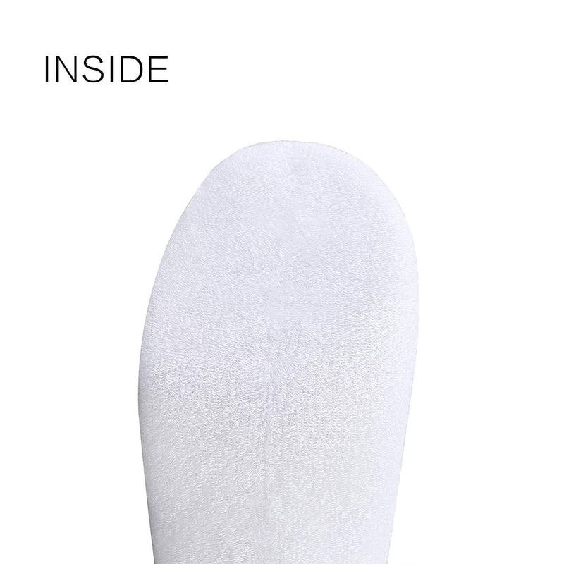 +MD Ultra Soft Athletic Bamboo Socks for Women and Men with Cushioned Sole No Show Casual Socks 10-13 White(6pairs) - BeesActive Australia