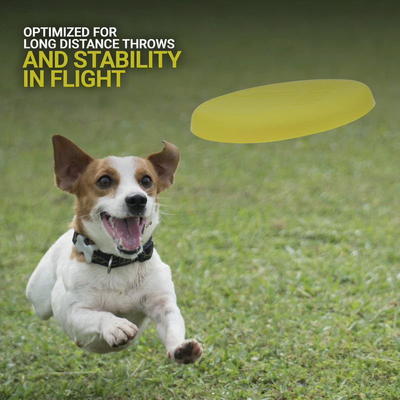 Dog Frisbee | Made in USA | UpDog Products Small 6-Inch Flying Disc for Dogs Yellow Neon - BeesActive Australia