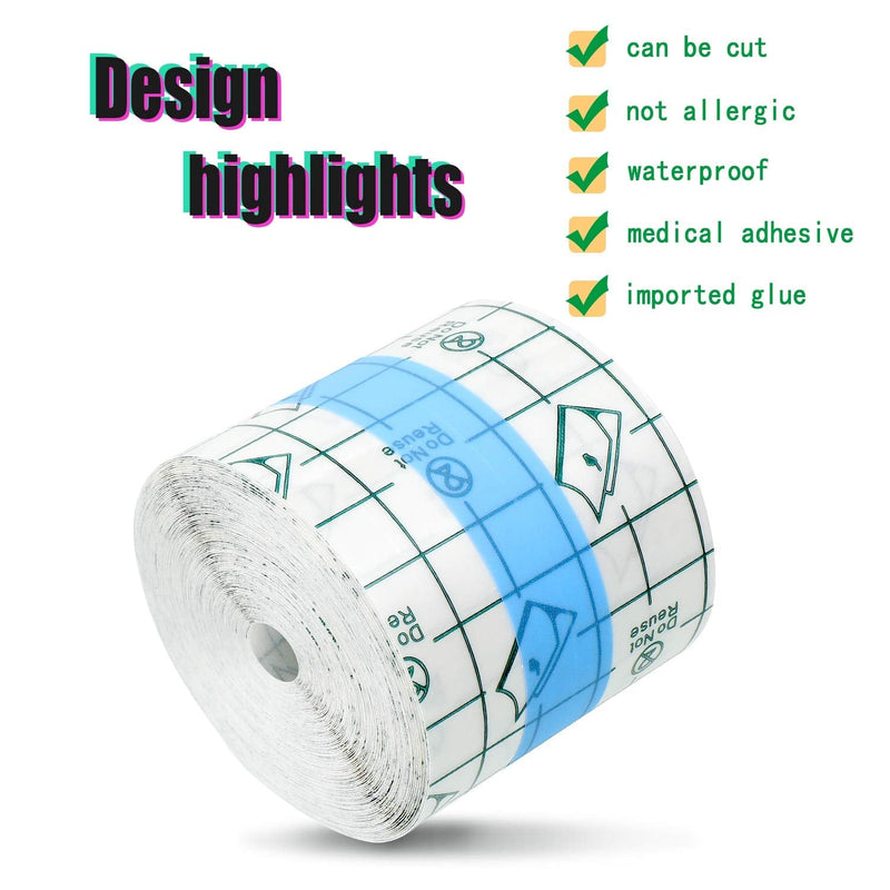 Transparent Stretch Adhesive Bandage Waterproof Bandage Clear Adhesive Bandages Dressing Tape for (2 Inch x 10.94 Yard) 2x393.84 Inch (Pack of 1) - BeesActive Australia