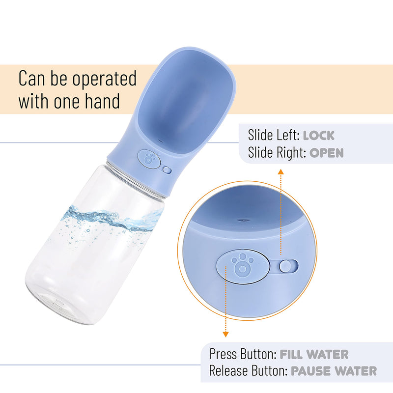 Mr. Pen- Dog Water Bottle, 19oz, Blue, Dog Water Bowl Dispenser, Water Dispenser for Dogs, Portable Dog Water Bottle, Water Bottle for Dogs, Pet Water Bottle, Dog Travel Water Bottle. - BeesActive Australia