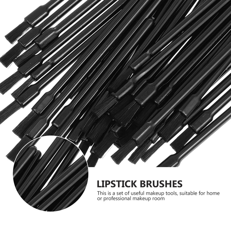 Lurrose 100Pcs Disposable Lip Brush Small Makeup Brushes Applicator Eyebrow Lipstick Brushes Brushes Wands for Lip Oil Balm - BeesActive Australia
