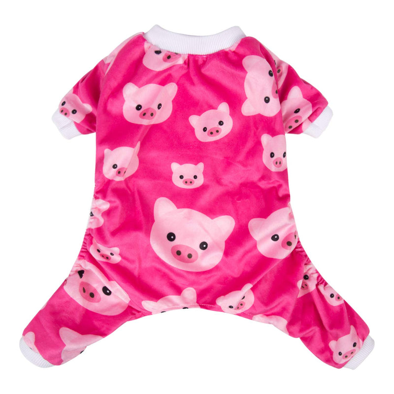 CuteBone Dog Pajamas Cute Cat Clothes Pet Pjs Soft Onesie for Small Girl Dogs Large Pink pig - BeesActive Australia