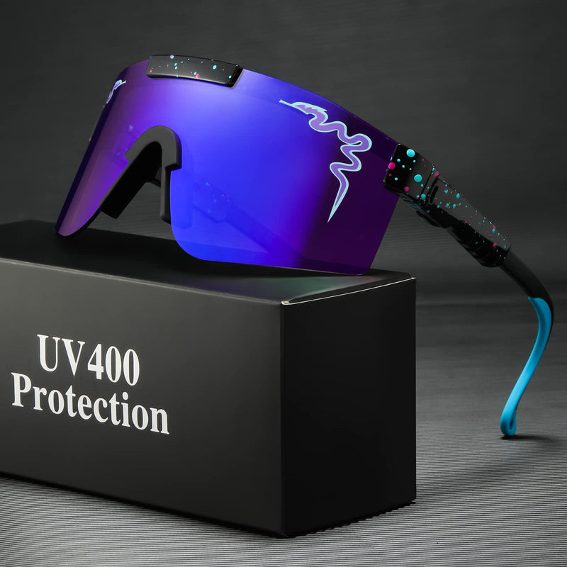 YCDAQCW TR90 Frame UV400 Cool Sunglasses For Men and Women Outdoor Shades Sport Sun Glasses For Baseball Cycling Running Adult Sa5 - BeesActive Australia