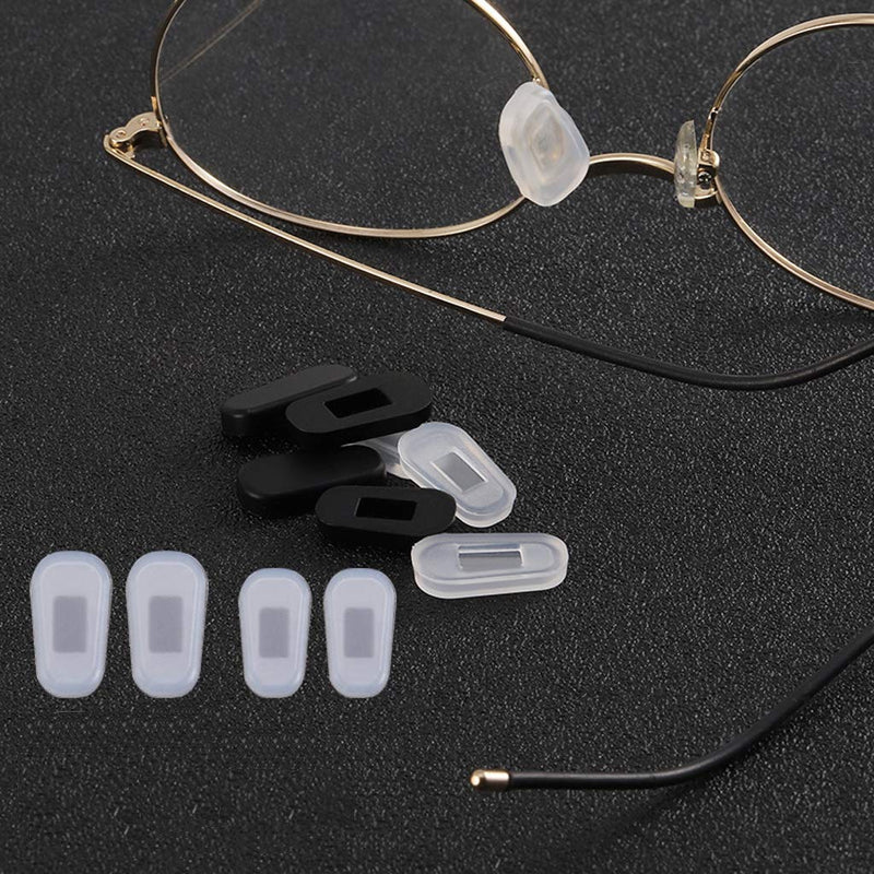 6Wcveuebuc 10 Pairs Push-in Eyeglass Nose Pads Soft Silicone Air Cushion Glasses Replacement Nosepad Anti-Slip Nose Bridge Pads Kit - BeesActive Australia