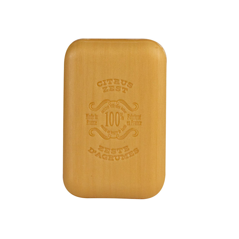 La Chatelaine Shea Butter Bar Soap| Natural and Organic |Triple Milled | Made in France | Unisex, Men, Women | Large (Citrus Zest) Citrus Zest - BeesActive Australia