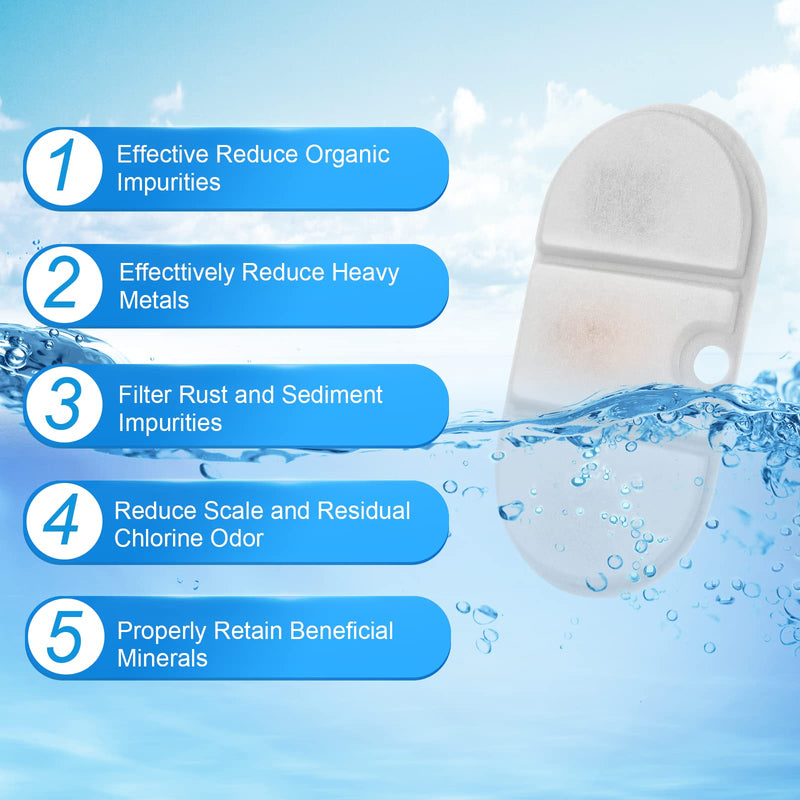 VinDox Cat Water Fountain Filter,Cat Fountain Filter Replacement and Sponge Filter for 71oz/2.1L Pet Water Fountain 16 Filter + 16 Sponges - BeesActive Australia