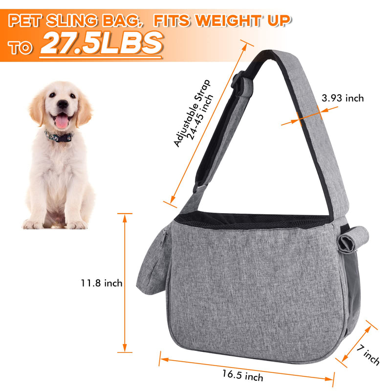 Rialnach Pet Dog Sling Carrier, Fits up to 27.5lb, Extra-Large Hand Free Safe Puppy Carrier, Large Dog Bag with Bottom Support and Breathable Mesh Window, Outdoor Travel Hiking, for Medium Dogs, Cats - BeesActive Australia