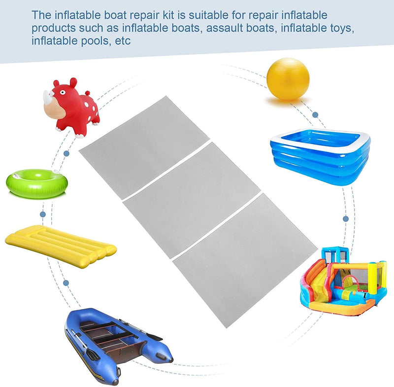Vbestlife 6pcs PVC Air Mattress Patch, Inflatable Dinghy Patch Repair Patches Accessory for Inflatable Raft Boat Canoe Kayak £¨Only Patch£©(Grey) - BeesActive Australia