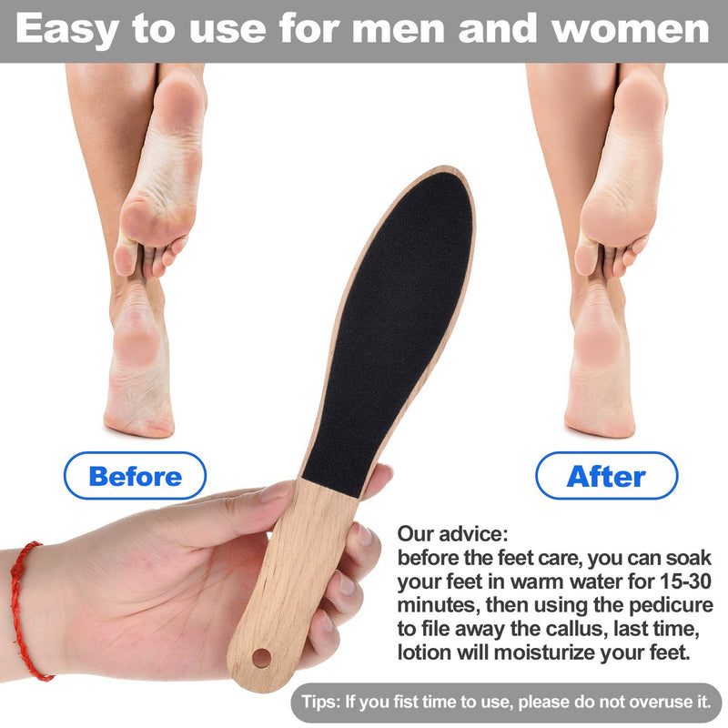 3 Pieces Double Sided Foot Callus Remover Wooden Foot File Pedicure Rasp Foot File for Men Women Exfoliating Removing Dead Skin - BeesActive Australia