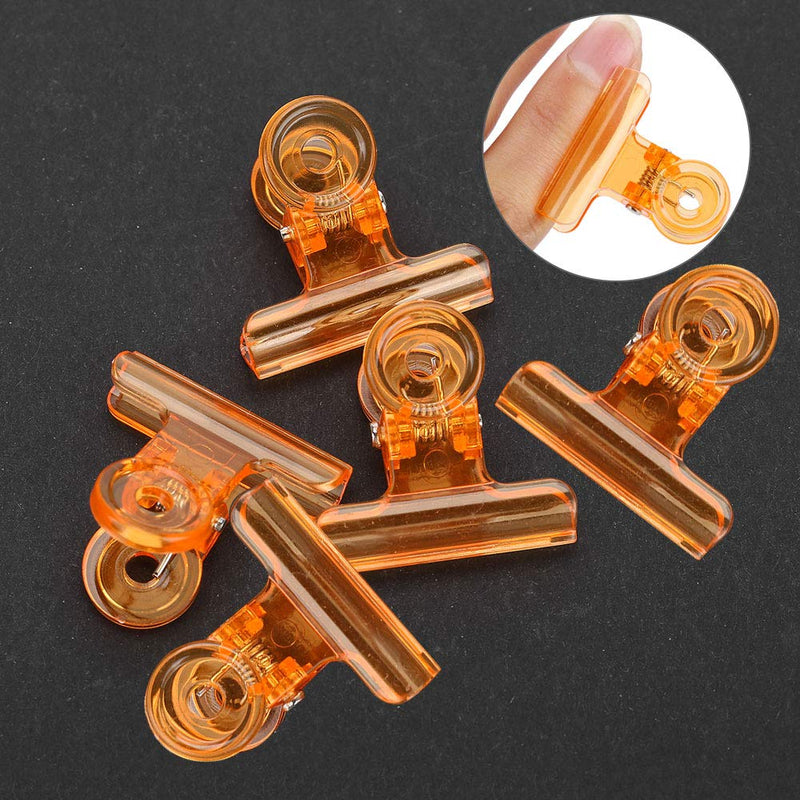 5pcs 4 Colors Curve Nail Extension Clips, Multi-functional Plastic Nail Art Accessories, nail shaping tools, fixed nail shape(Orange) Orange - BeesActive Australia