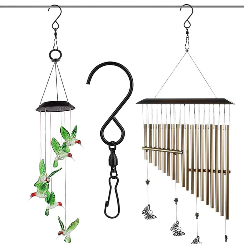 AMZSEVEN 8 Pack Swivel Hooks Clips for Hanging Wind Spinners, Wind Chimes, Bird Feeder, Crystal Twisters Party Supplies （Black） Black - BeesActive Australia