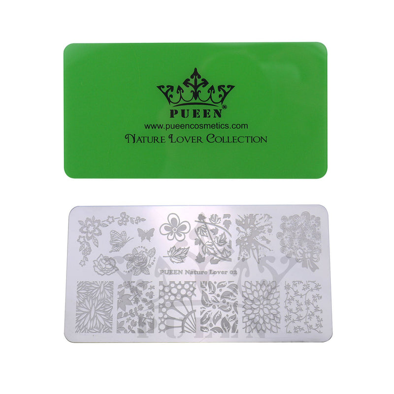 PUEEN Nail Art Stamping LOVE BOX II 02-4 Lover Collection Plates - 125x65mm Unique Nailart Polish Stamping Manicure Image Plate Accessories Kit BH000665 - BeesActive Australia