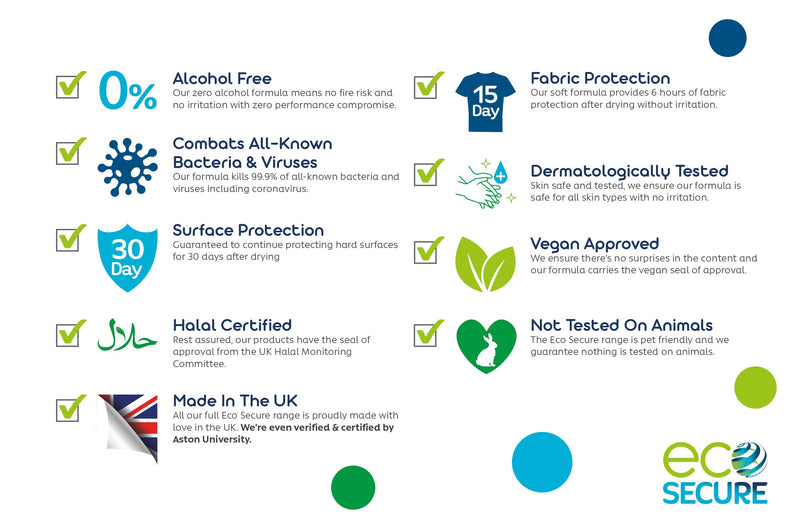 Ecosecure Hand Sanitiser Gel Alcohol-Free 100 ml Kills 99.99% of All Known Bacteria and Viruses - Great for Schools, Hospitals, Home & Office - Manufactured in the UK - Up to 6 Hour Protection* 100 ml (Pack of 1) - BeesActive Australia