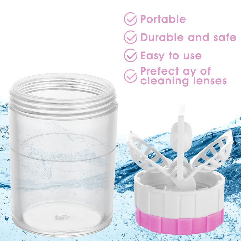 WLLHYF 3 Pcs Manually Contact Lens Washer Cleaner Contact Lens Case Portable Rotation Contact Lens Cleaning Container for Everyday Use - BeesActive Australia