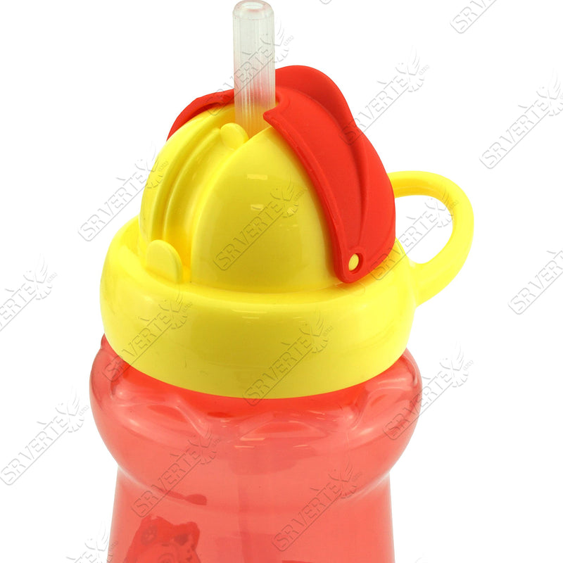 SRV Hub® 2x Paw Patrol Straw Sipper 340ml Plastic Water Bottles Blue and Red (Paw Patrol Chase and Marshall) Paw Patrol Chase and Marshall - BeesActive Australia
