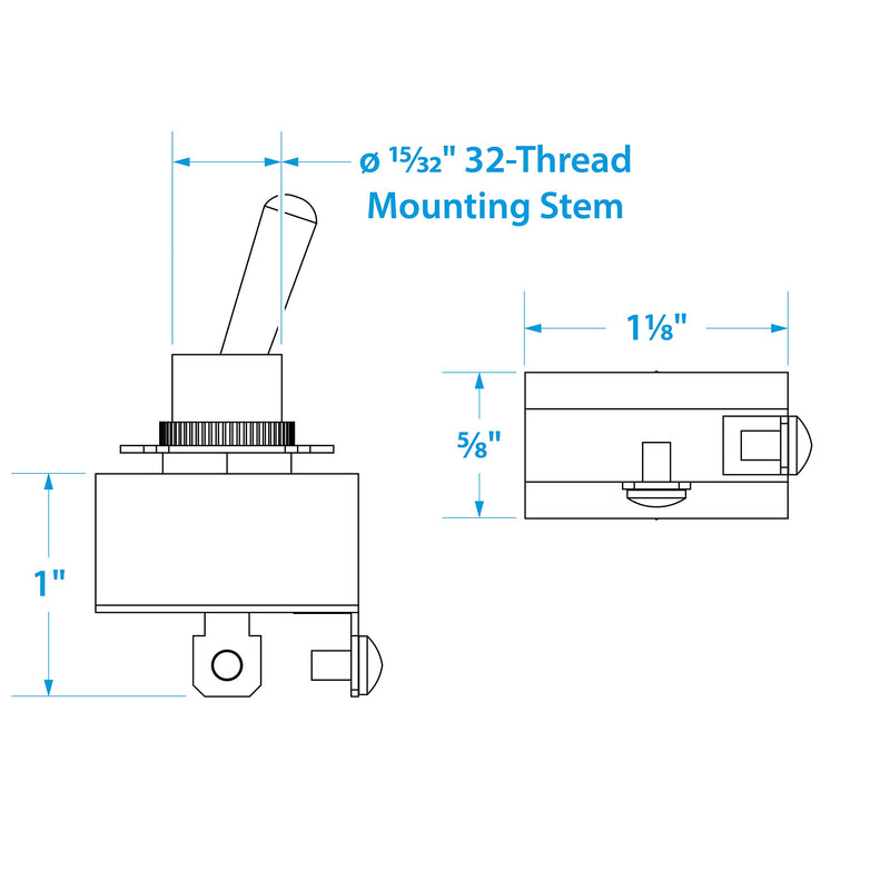 [AUSTRALIA] - Seachoice Seachoice 2-Position Boat Toggle Switch Off/On 