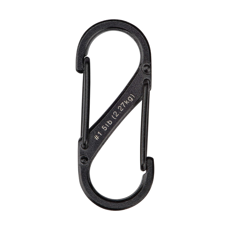 Nite Ize Size-1 S-Biner Dual Carabiner, Stainless-Steel, Black, 2-Pack - BeesActive Australia