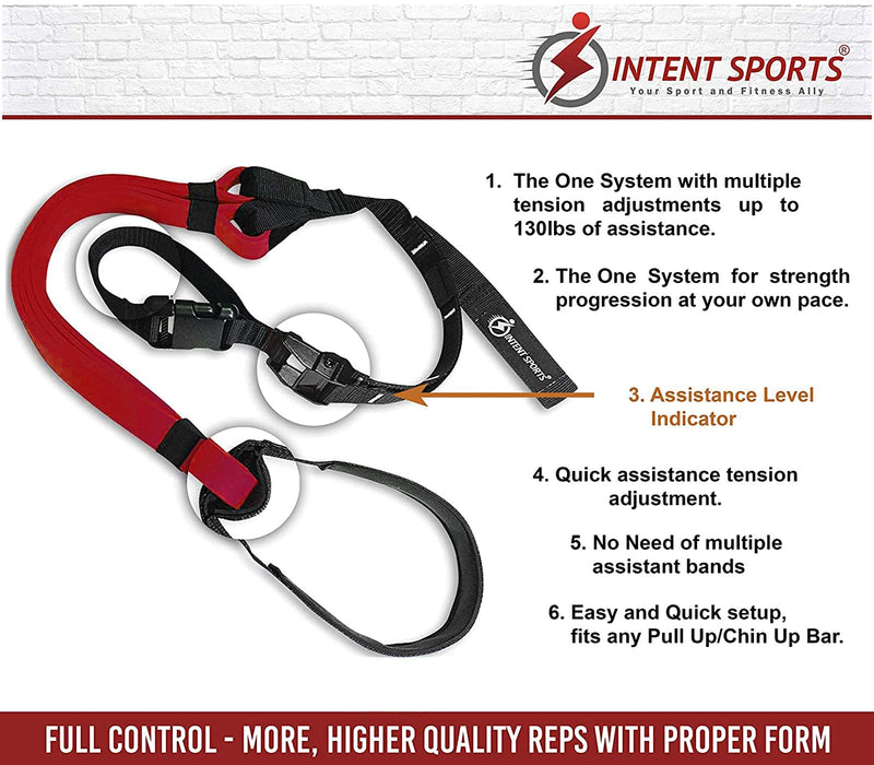 INTENT SPORTS Pull Up Assist Bands - Assistance and Resistance Bands for Pull-Up, Fitness, Body Stretching, Mobility Work, Weightlifting, Powerlifting, Heavy Duty, Exercise Videos, eBook (Patented) #1 Band - BeesActive Australia