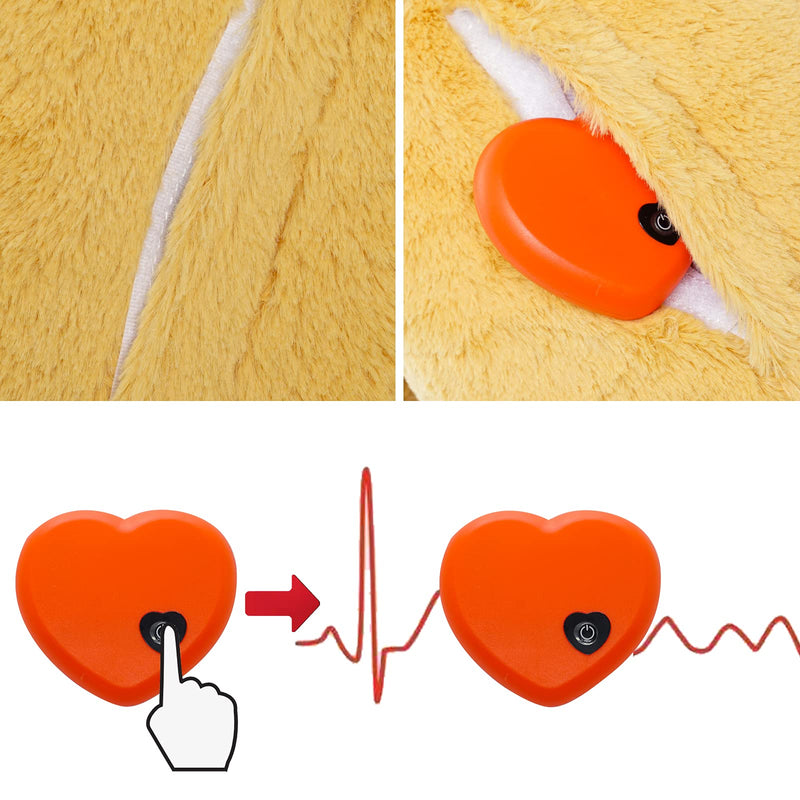 HonourHope Dog Heartbeat Toy for Anxiety Relief, Dog Soft Plush Toy Pet Calming Puppy Behavioral Training Aid Toy Pet Companion Pillow for Puppy Dog Cat Kitty Pets Heartbeat Dog - BeesActive Australia