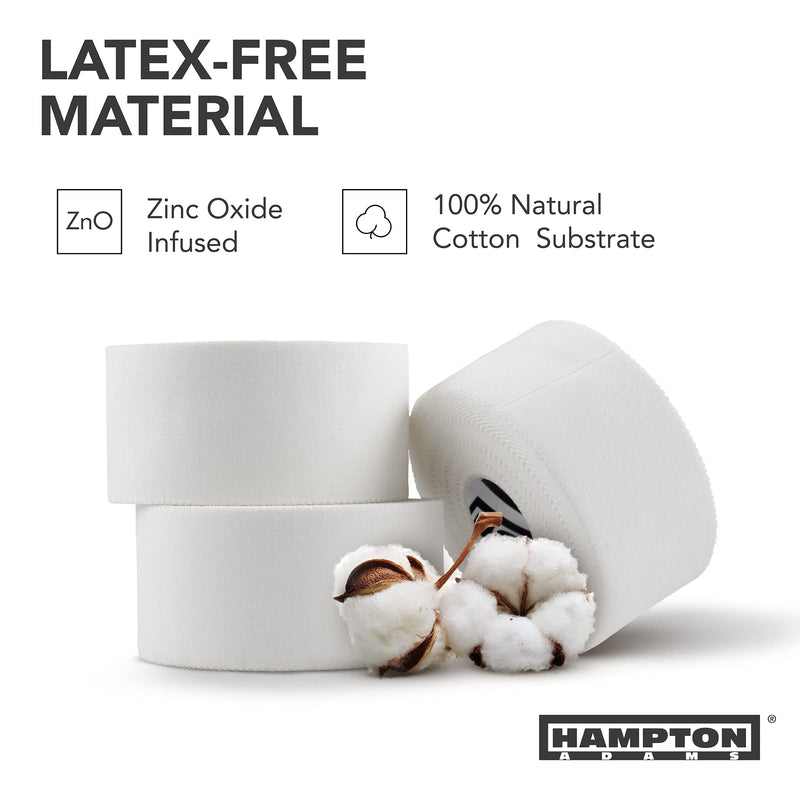 Hampton Adams | As Seen on Shark Tank | 3-Pack White Athletic Sports Tape – Very Strong Easy Tear NO Sticky Residue Best Tape for Athlete & Medical Trainers - BeesActive Australia