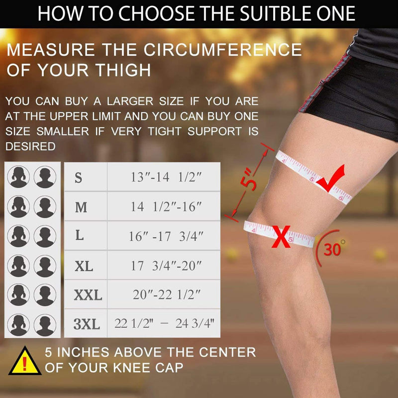 Professional Knee Brace Compression Sleeve - Best Knee Braces for Men Women, Medical Grade Knee Support Protector for Running, Meniscus Tear, Arthritis, Joint Pain Relief, Sports Injury Recovery N2/Grey L - BeesActive Australia