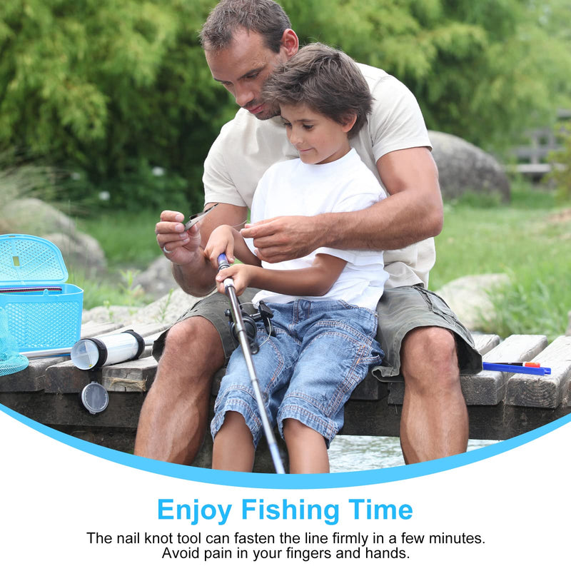 Charniol Tie Fast Knot Tyer Fishing Knot Tying Tool Quick Tie Fishing Knot Tool Nail Knot Tying Tool for Hooks, Lures and Lines, Fly Fishing Angler Accessories, Silver - BeesActive Australia