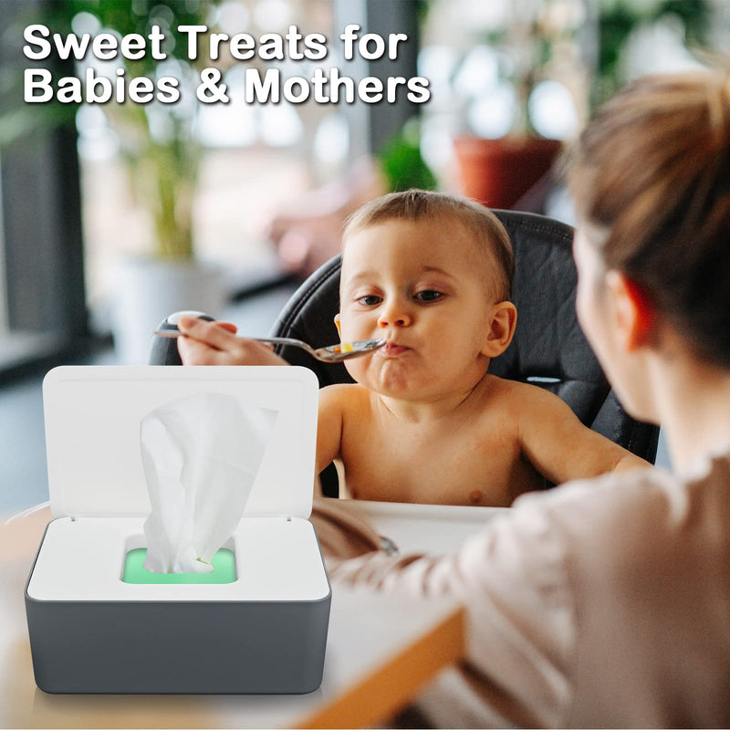 2 Pcs Wet Wipes Dispenser Box, Wet Wipes Storage Box with Lid Tissue Box Holder Rectangular, Baby Nappy Wipes Case for Toilet, Bathroom - BeesActive Australia