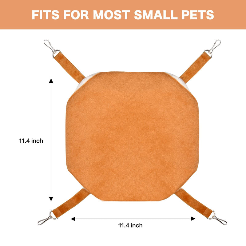 Petmolico Hamster Hanging Hammock, Small Pet Animal Winter Warm Hanging Hammock for Rats Gerbil Mouse Guinea Pig Chinchilla Yellow - BeesActive Australia