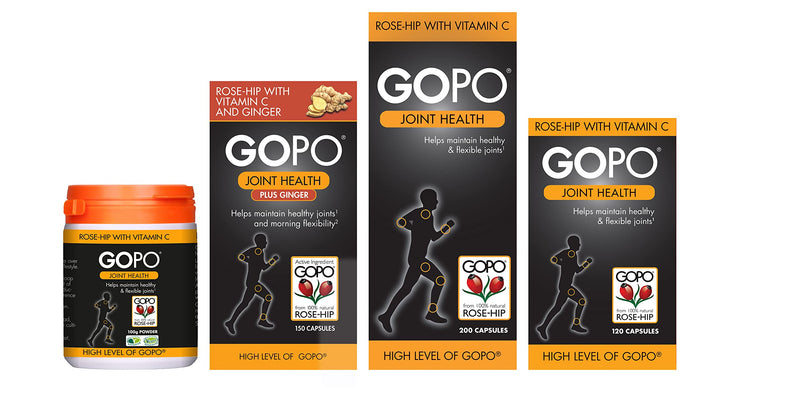 GOPO Joint Health 200 Capsules - Rose-Hip & Vitamin C - Helps maintain healthy & flexible joints 200 Count (Pack of 1) - BeesActive Australia