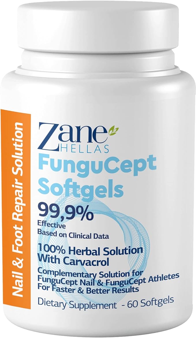 FunguCept Softgels offers a complementary solution with a fungal stop nail solution for quick results. 100% natural, 108 mg carbacool - fast and high effectiveness - 60 capsules Zane Hellas - BeesActive Australia