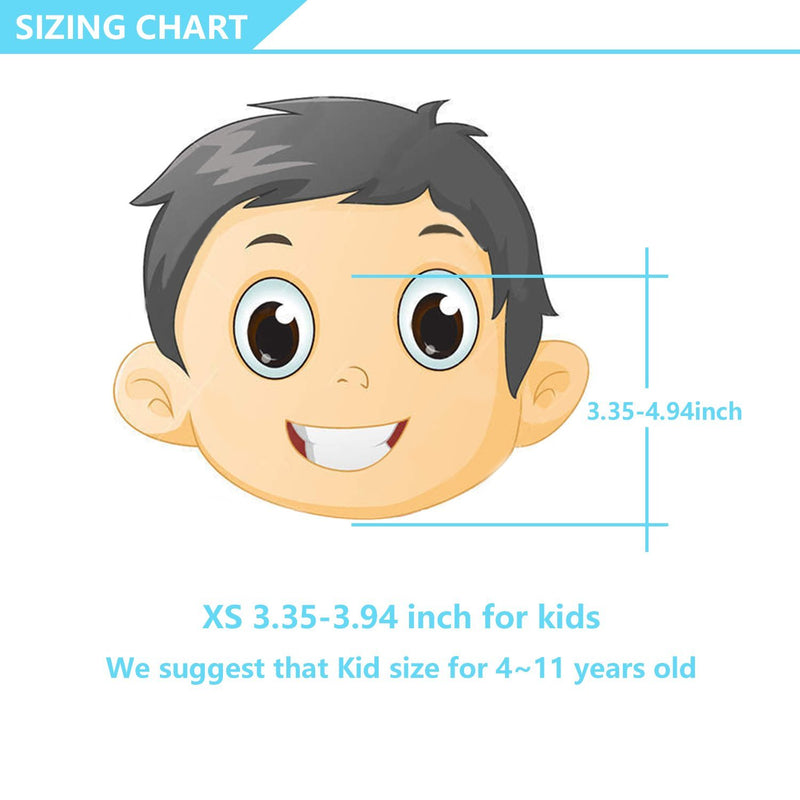 [AUSTRALIA] - QingSong Full Face Snorkel Mask Kids, Snorkeling Mask with Detachable Camera Mount, 180 Panoramic Upgraded Dive Mask with Newest Breathing System, Dry Top Set Anti-Fog Anti-Leak 1Blue X-Small 