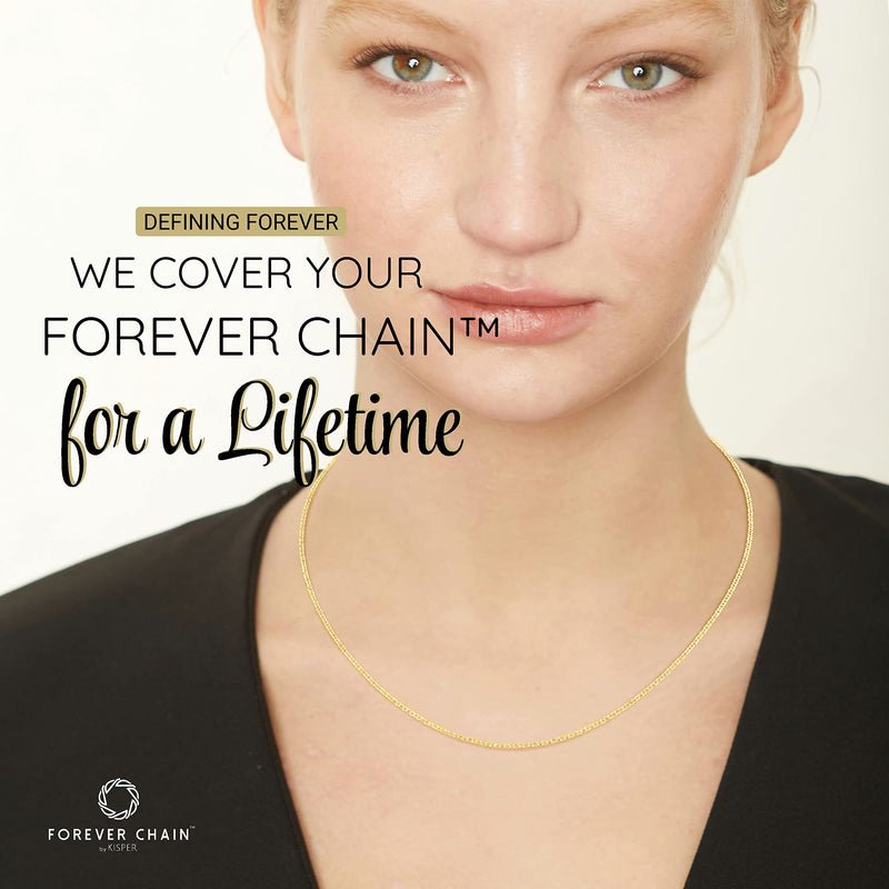 KISPER Gold Cable Link Chain Necklace – Thin, Dainty, Gold-Plated 925 Sterling Silver Jewelry for Women & Men with Lobster Claw Clasp – Made in Italy 24-inch - BeesActive Australia