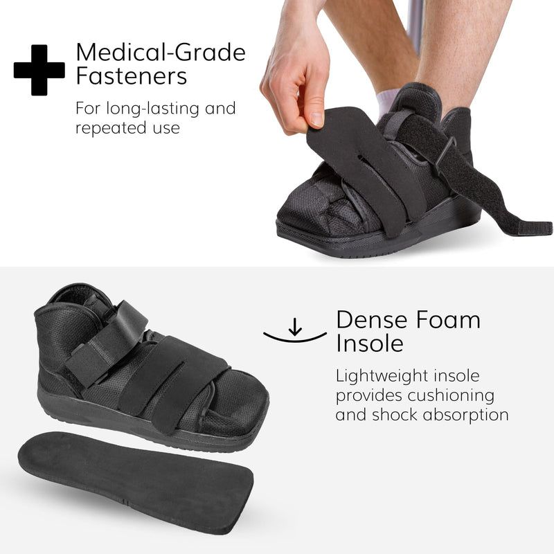 BraceAbility Closed Toe Medical Walking Shoe - Lightweight Broken Toe Cast Boot, Fractured Foot Brace for Metatarsal Stress Fracture, Post-op Bunion, Hammertoe Recovery - For Men or Women (M) Medium - BeesActive Australia
