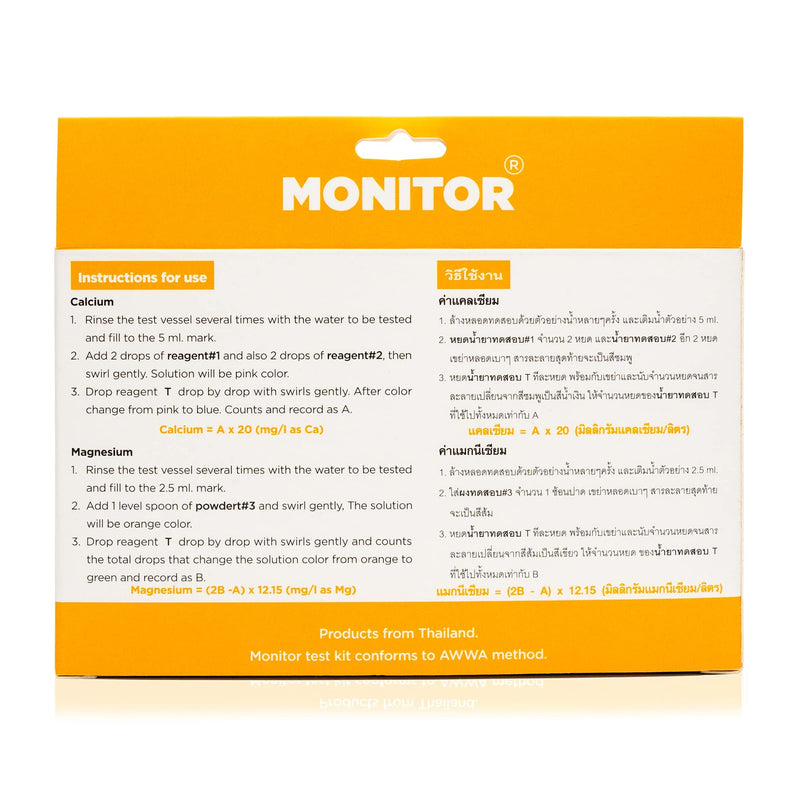 Monitor Calcium/Magnesium Low Salinity (0-5 PPT) Test KIT (120 Tests) - Monitor Aquarium and aquaculture Water Quality - BeesActive Australia