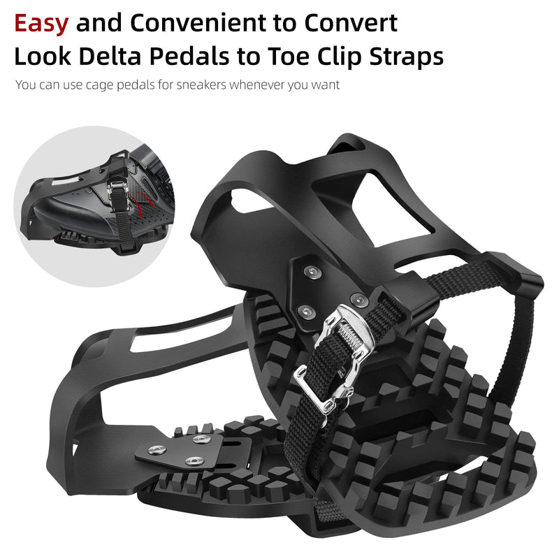 Toe Cages for Peloton Bike & Peloton Bike+ Pedals Compatible Toe Cage Adapters, Convert Compatible with Look Delta Pedals to Toe Clip Straps - Ride with Regular Sneakers Shoes, Accessories for Peloton - BeesActive Australia