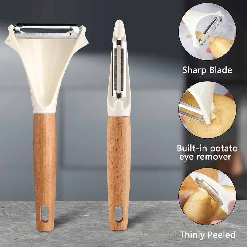 Potato Peelers Stainless Steel Swivel Peelers Y-Shaped and I-Shaped Peeler Set of 2,Vegetable Carrot Fruit Peelers for Kitchen - BeesActive Australia