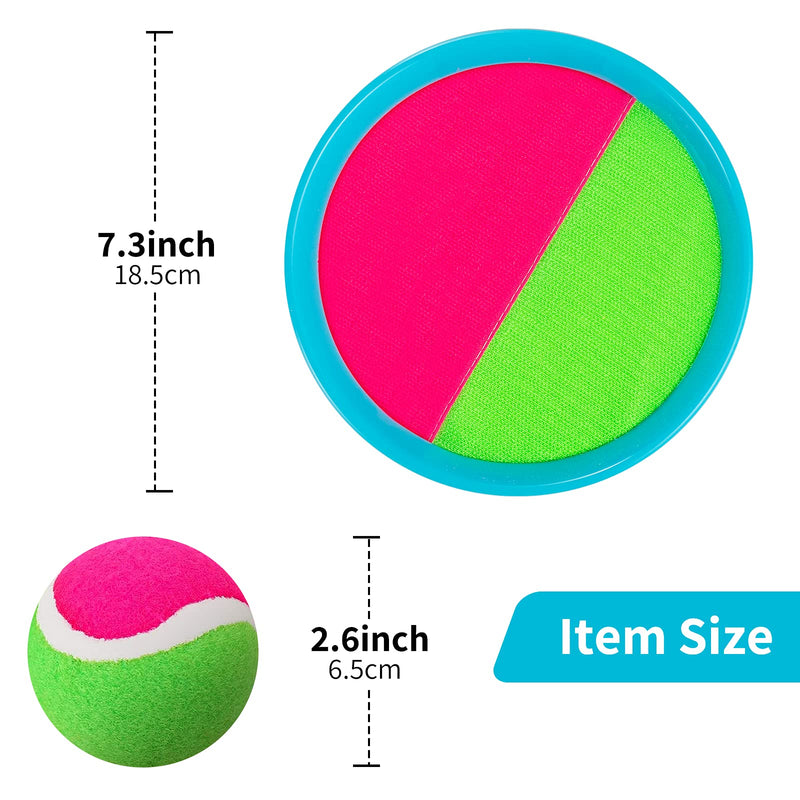 Outdoor Games for Kids, Beach Toys Toss and Catch Ball Set, Beach Games for Kids with 4 Paddles 4 Balls and 1 Storage Bag, Yard Games Outdoor Toys Playground Sets for Backyards/Kids/Adults/Family - BeesActive Australia