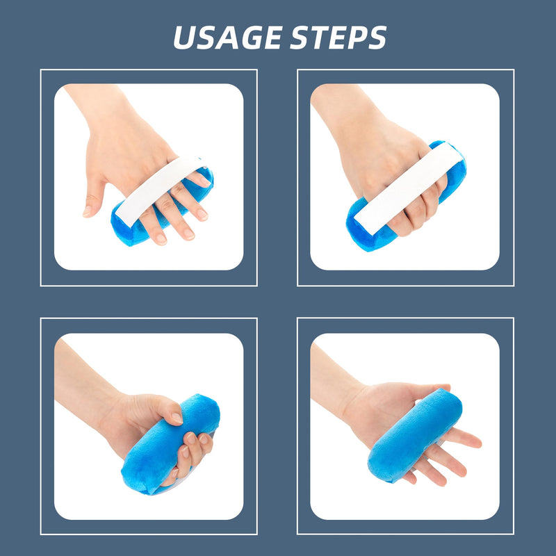 TYYIHUA Palm Protector Hand Contracture Cushion, (2 Pack) Fluff Finger Contracture Cushion with Elastic Band & Finger Sepereter, Support Hand Finger Open, Prevent Hand Contracture 2pc - BeesActive Australia