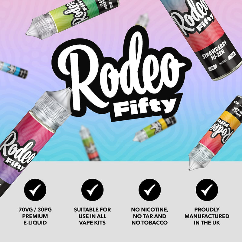 Four Pack - 4 x 50ml Vanilla Vape Liquid Vape Juice E Liquid 70/30 Ecig Juice Cigarette Liquid Sub Ohm Juice Flavoured E Juice E Cigarette E-Liquid Nicotine Free Vape 60ml Bottle (Rodeo E-Liquid) Vanilla Coffee - BeesActive Australia
