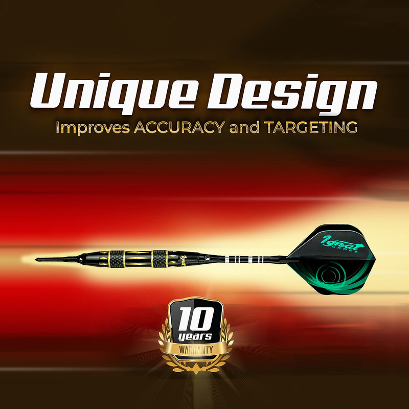 IgnatGames Plastic Tip Darts Set - Soft Tip Darts for Electronic Dart Board - Aluminum Shafts with O'rings, Extra Tips and Extra Flights + Dart Wrench + Innovative Case 18g Sacred Serpent - BeesActive Australia