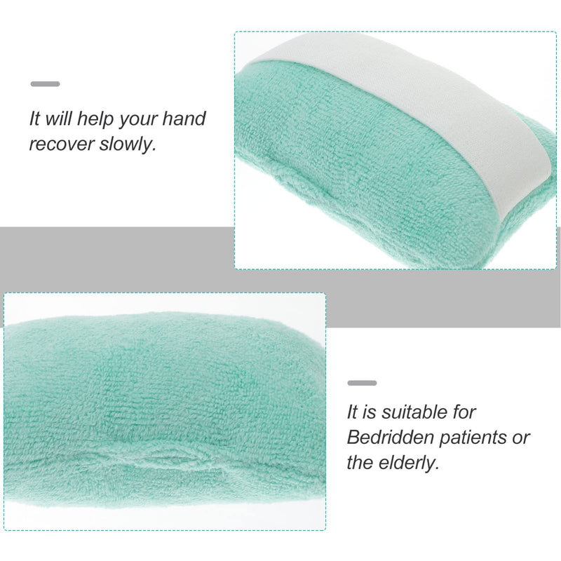 EXCEART Palm Grip Hand Contracture Cushion with Elastic Band Anti-Microbial Sweat Resistant Machine Washable Palm Protector Green - BeesActive Australia
